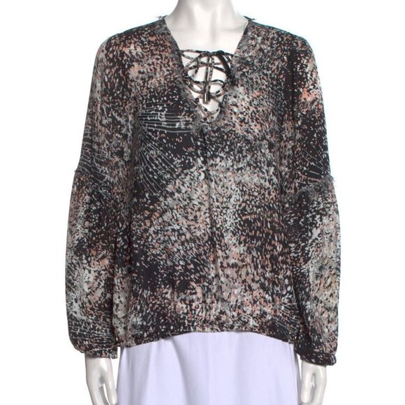 Paris Long Sleeve Blouse Multicolor Ramy Brook Small - Picture 1 of 4